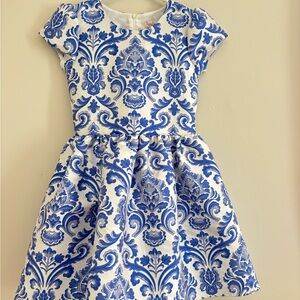 Halabaloo Royal Blue and White Girls Dress